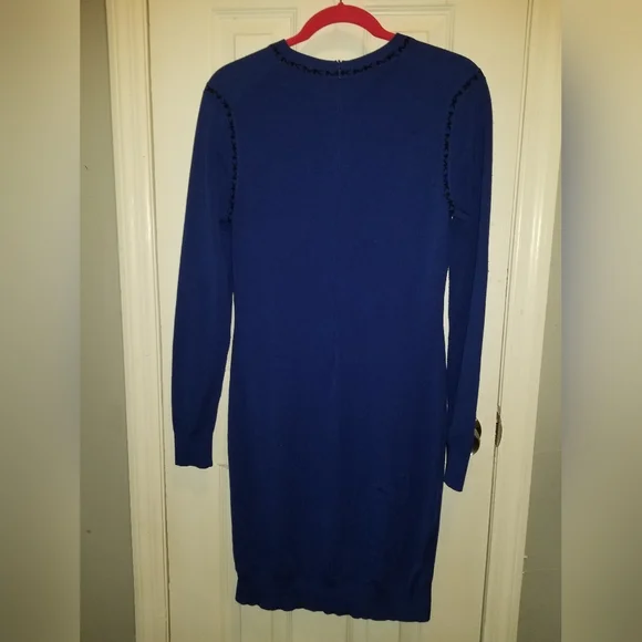 MICHAEL Michael Kors | Dresses | Michael Kors Blue Long Sleeve Dress With  Black Mk Accents | Poshmark